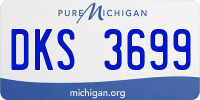 MI license plate DKS3699
