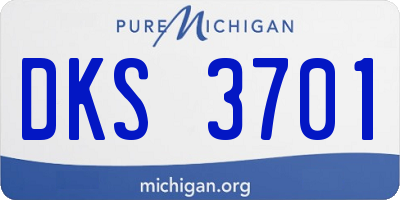 MI license plate DKS3701