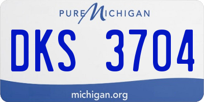 MI license plate DKS3704