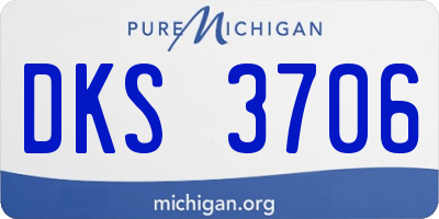 MI license plate DKS3706