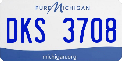 MI license plate DKS3708