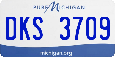 MI license plate DKS3709