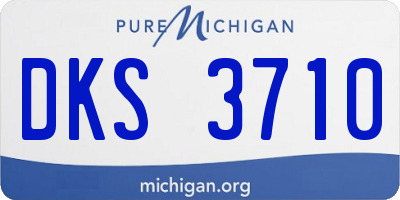 MI license plate DKS3710