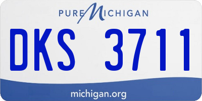 MI license plate DKS3711