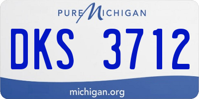MI license plate DKS3712