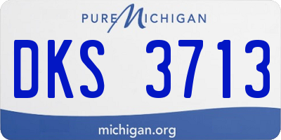 MI license plate DKS3713