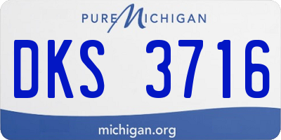 MI license plate DKS3716