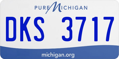 MI license plate DKS3717