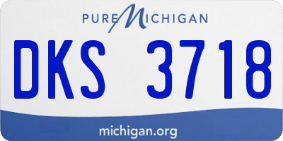 MI license plate DKS3718