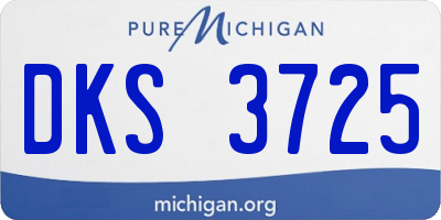 MI license plate DKS3725
