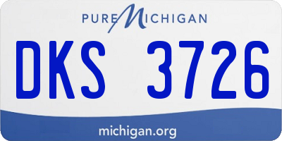MI license plate DKS3726