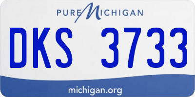 MI license plate DKS3733