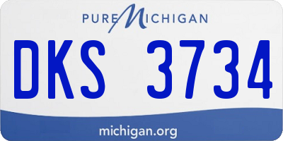 MI license plate DKS3734