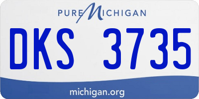 MI license plate DKS3735