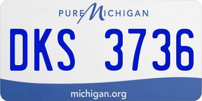 MI license plate DKS3736