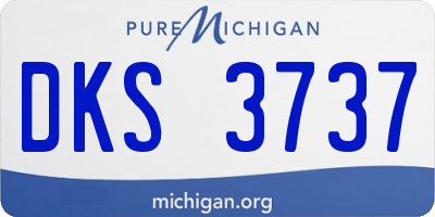 MI license plate DKS3737