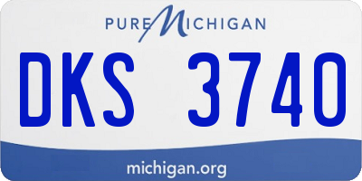 MI license plate DKS3740