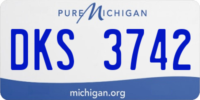 MI license plate DKS3742