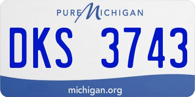 MI license plate DKS3743