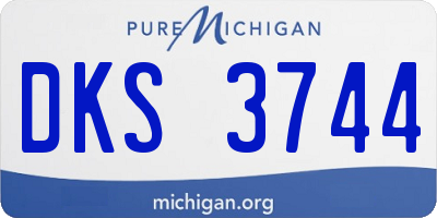 MI license plate DKS3744