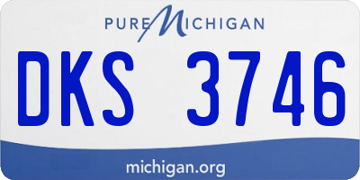MI license plate DKS3746