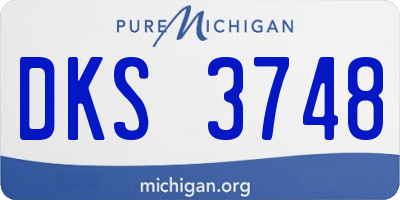 MI license plate DKS3748