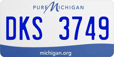 MI license plate DKS3749