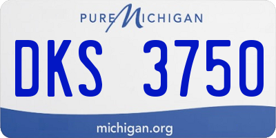 MI license plate DKS3750