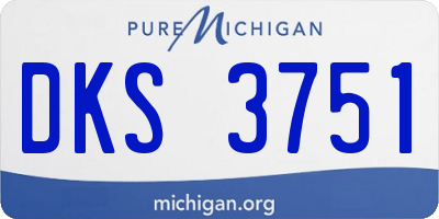 MI license plate DKS3751