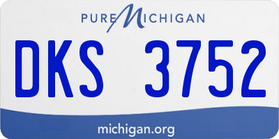 MI license plate DKS3752