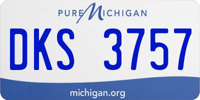 MI license plate DKS3757