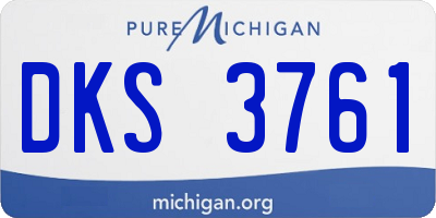 MI license plate DKS3761