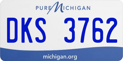 MI license plate DKS3762