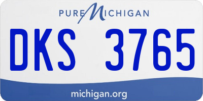 MI license plate DKS3765