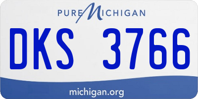 MI license plate DKS3766