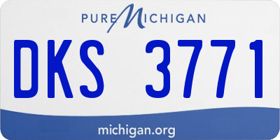 MI license plate DKS3771