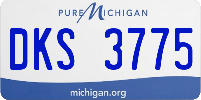 MI license plate DKS3775
