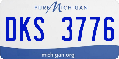 MI license plate DKS3776