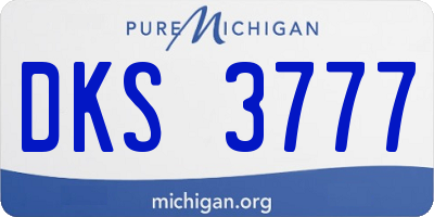 MI license plate DKS3777