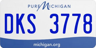 MI license plate DKS3778
