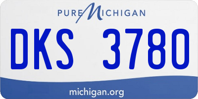 MI license plate DKS3780