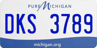 MI license plate DKS3789