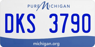 MI license plate DKS3790