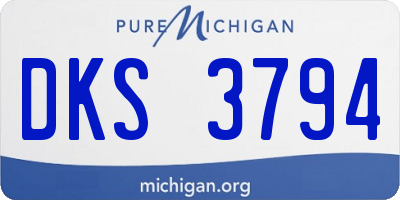 MI license plate DKS3794