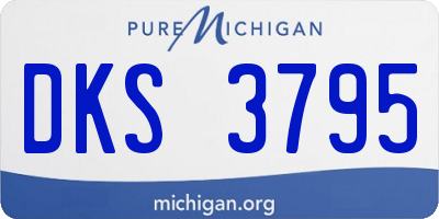 MI license plate DKS3795