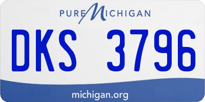 MI license plate DKS3796