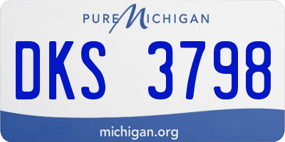 MI license plate DKS3798