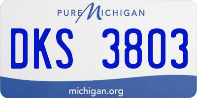 MI license plate DKS3803