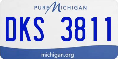 MI license plate DKS3811