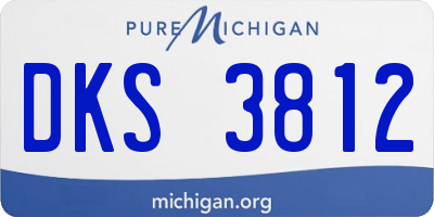 MI license plate DKS3812
